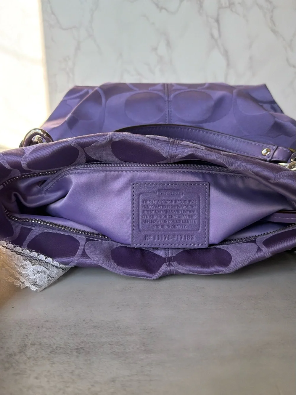 NWOT Lilac Purple Coach Carly Shoulder Bag